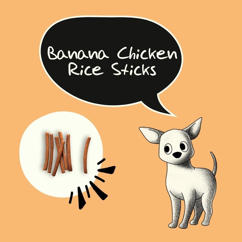 Banana Chicken Rice Rolled Sticks